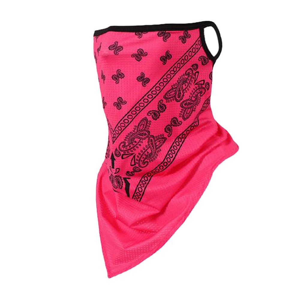 Kobiety twarz szaliki mężczyźni wydrukowano twarz szalik chustka ucha pętle kominiarka szyi getry dla obu płci wiatroszczelna zawinąć szalik # BL2: gorąco różowy