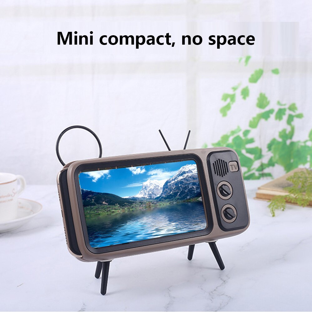 Retro Television Mobile Phone Bracket Movies Lazy Mobile Phone Holder TV Phone Support No Bluetooth Function