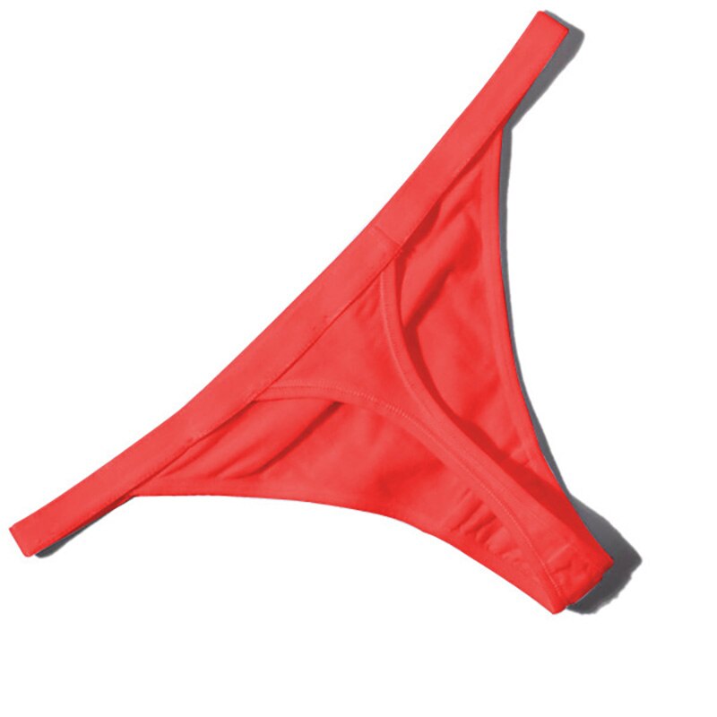 Women Cotton G String Thongs Low Waist Comfortable Panties Female Seamless Breathable Thong Underwear Intimate Lingerie: red / M