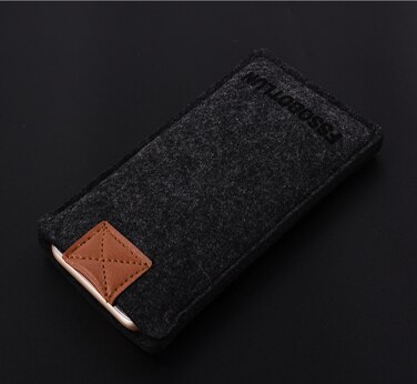 FSSOBOTLUN, 3 Kleuren, Voor Apple iPhone X Case Voor iPhone 10 Luxe Case Handgemaakte Wolvilt Mouw Zakje Cover Voor iPhoneX 5.8: Dark Grey