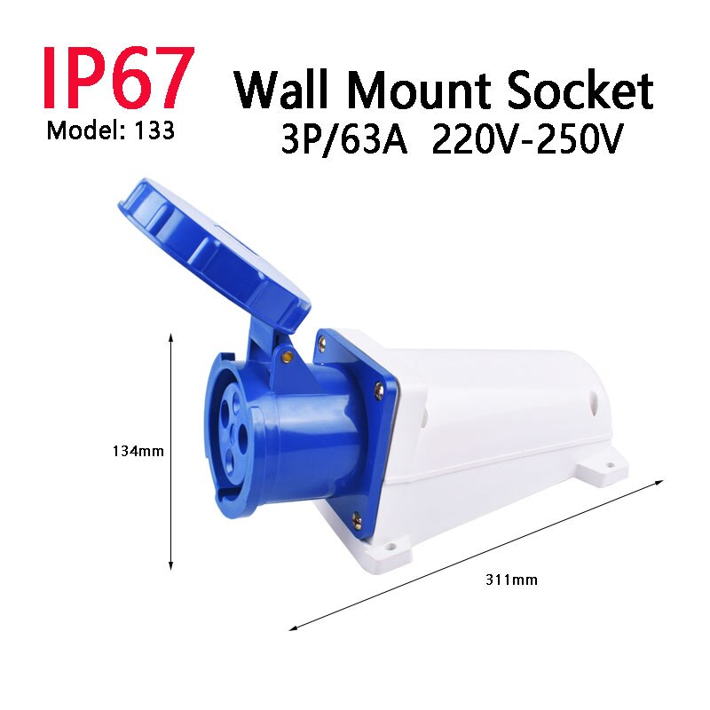 IP67 63A/125A Industrial Plug Socket 3P/4P/5P Waterproof Electrical Connector Power Connection Industrial Plug 220V 380V 415V: TYPE5