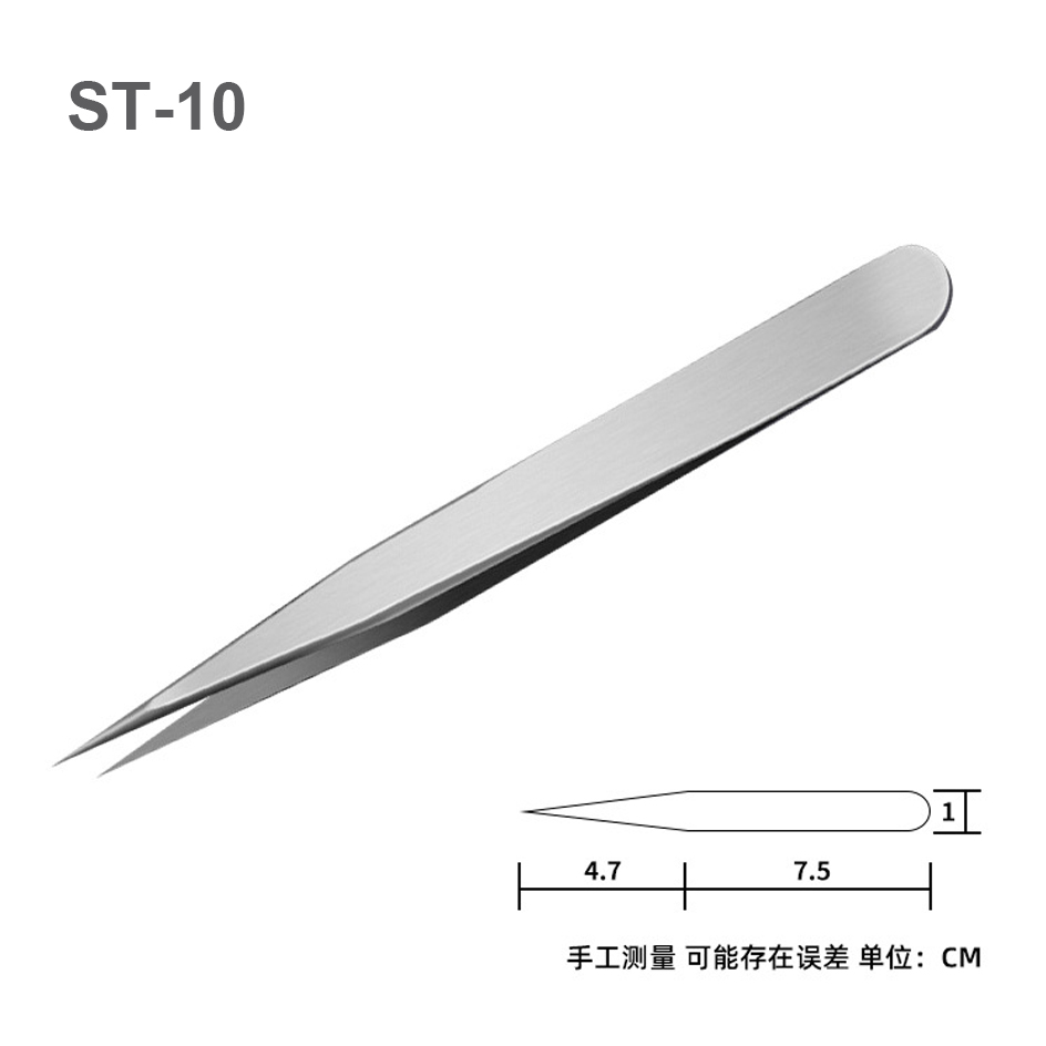 1pc Watch repair tool stainless steel straight curved tweezer watchmaker detail repair tools for mechanical quartz