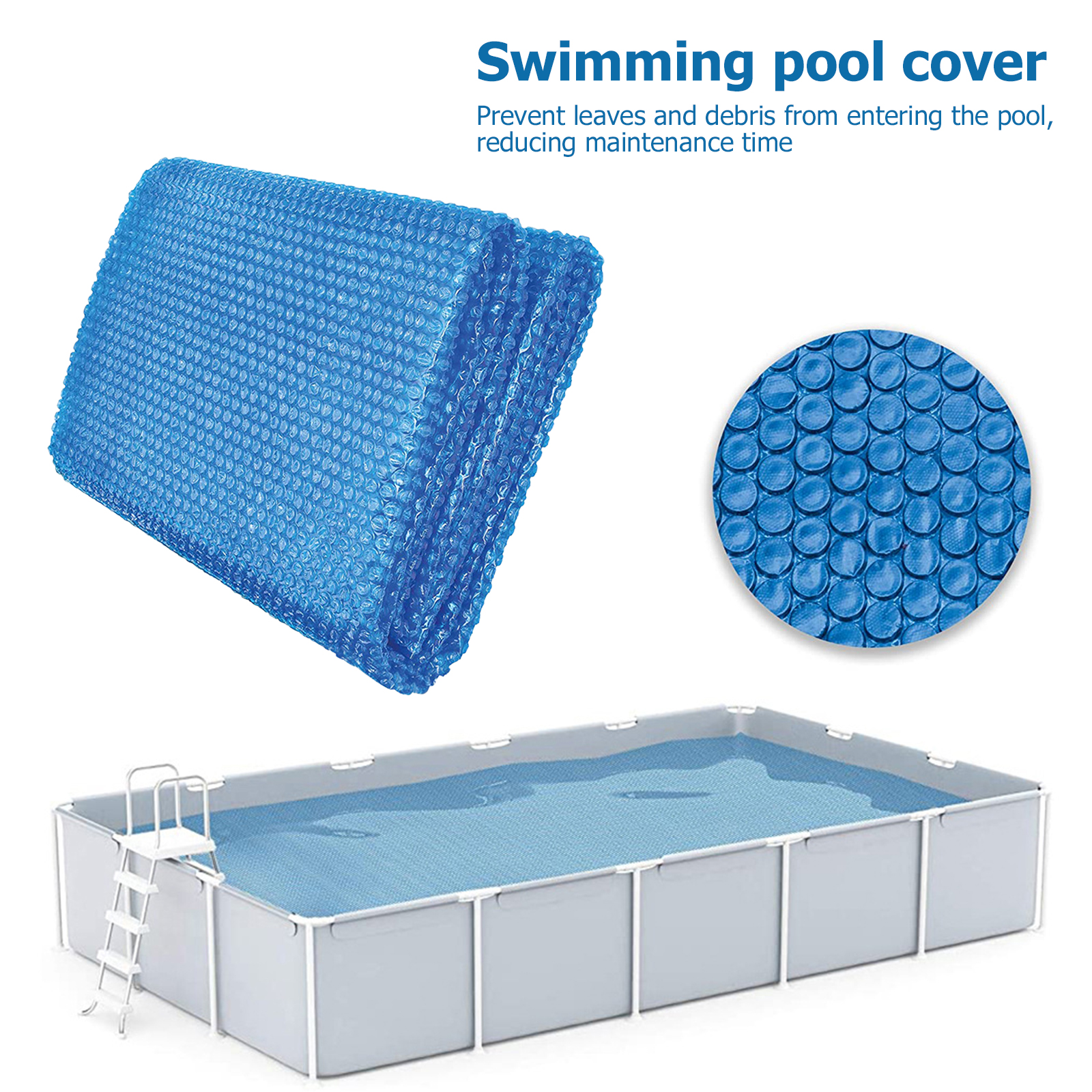 Pool Cover Rectangle Solar Tarpaulin Swimming Pool Protection Cover Heat Insulation Film For Indoor Outdoor Pool Accessories