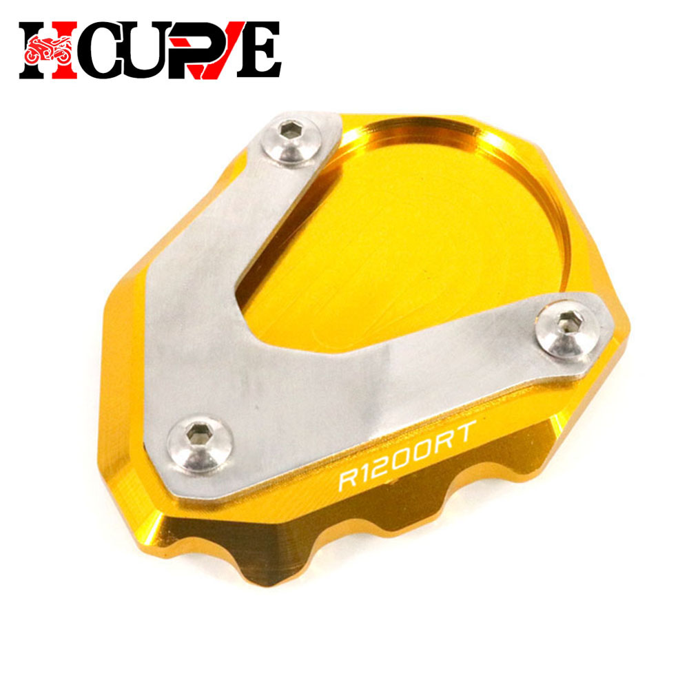 Motorcycle CNC Kickstand Foot Side Stand Extension Pad Support Plate Enlarge Stand For R1200RT R1200 RT R 1200RT 2004: Brown