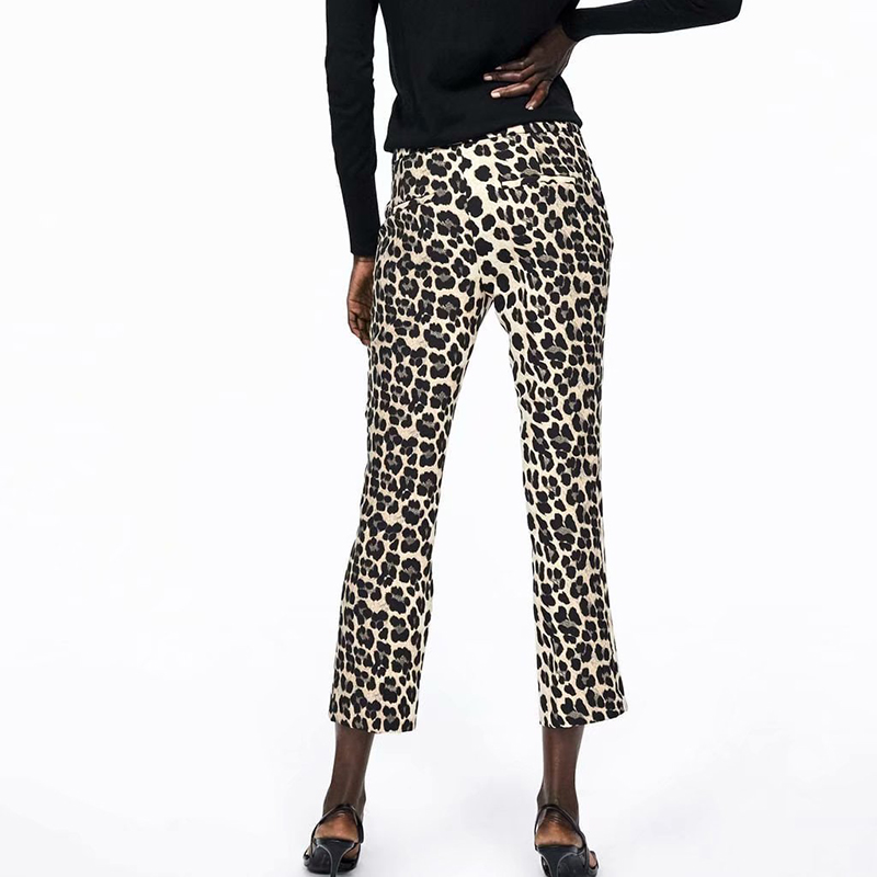 Sourcing Map Damen Leopard Schal – Langer, Schmaler Schal (90x5 Cm), Polyester, Marineblau/schwarz, Vielseitig Als Stirnband, Halstuch, Haarband