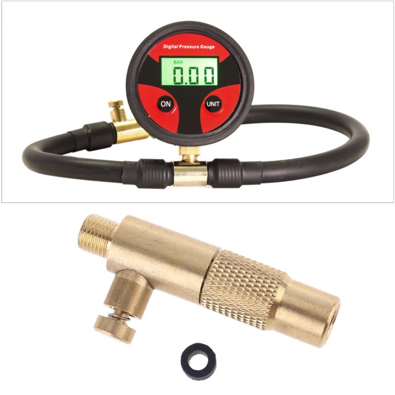 Brass Car Tire Inflator Standard Fine Thread Vehicle Air Compressor Pump Connector with Deflation function