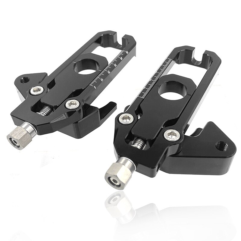 For Honda CB650R CBR650R Motorcycler Chain Adjusters with Catena Coil Tensioners Spools Slider 14-16 CB650F CBR650F: Black