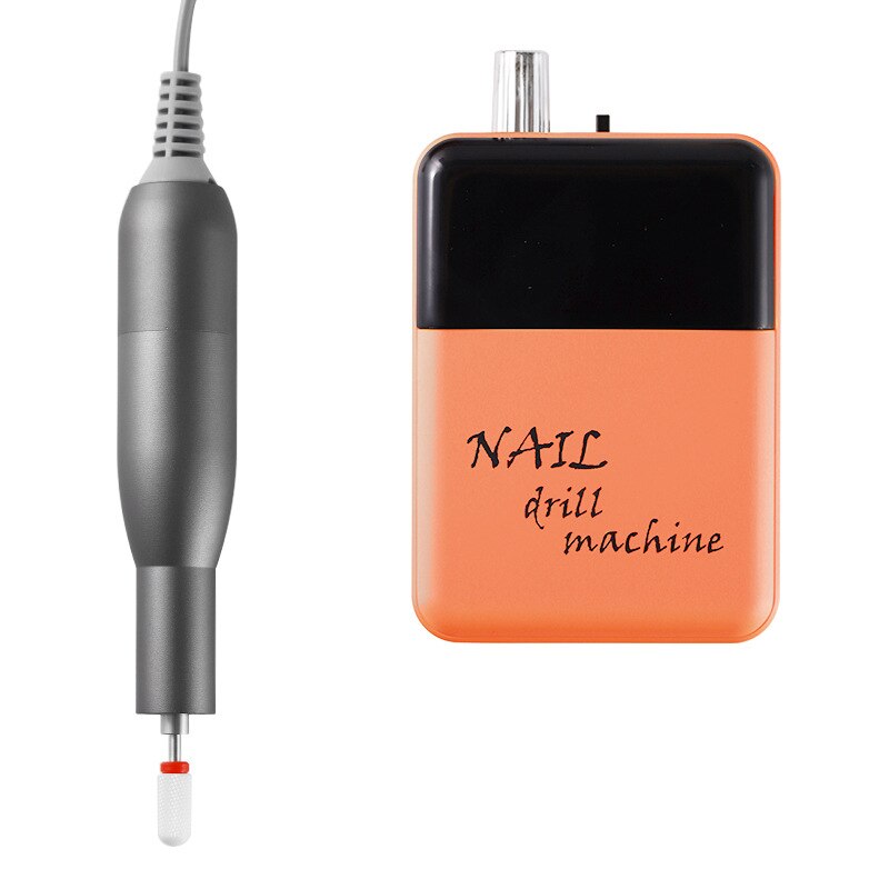 Nagelvijlboor oplaadbare elektrische nagelkunstlakmachine manicure-instrument - amerikaanse stekker eu-stekker: Oranje