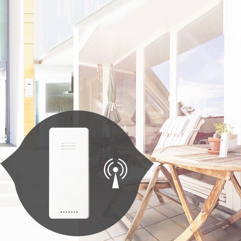 Outdoor Thermometer and Hygrometer with White Backlight Temperature Monitor & Humidity Gauge Battery Operated