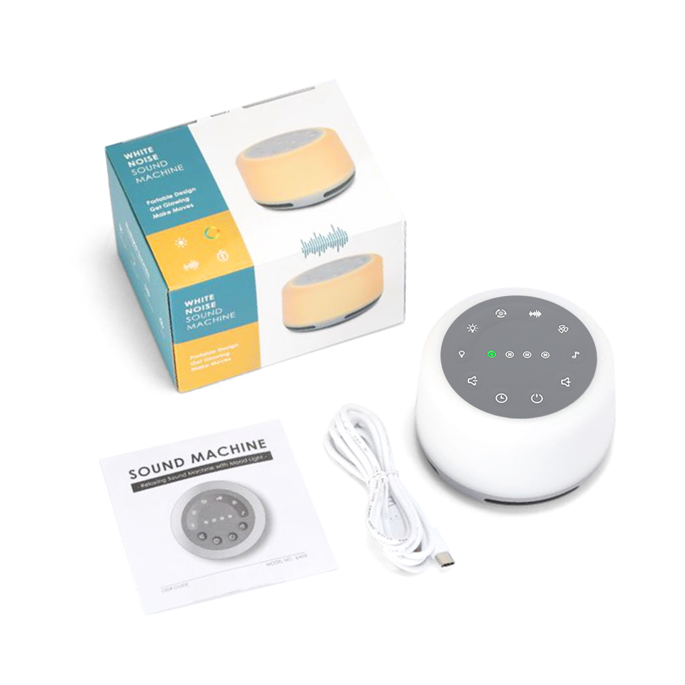 Portable White Noise Sound Machine with Mood Light Natural Sounds &amp; Music Baby Sleep sound Machine, Adults Stress relieving: Type 1