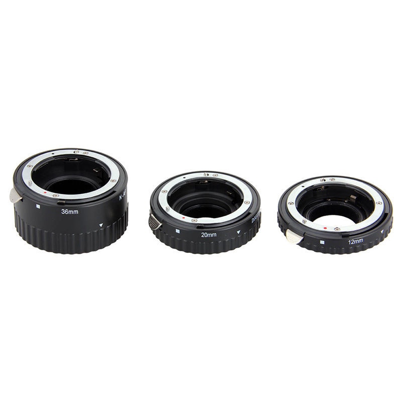 Meike -makro -objektiivi kameralle, sovitinrengas nikon  d3100 d5000, 12, 20, 36mm,  : lle automaattitarkennuksella, kaikki objektiivit dslr af, n -af1- b,