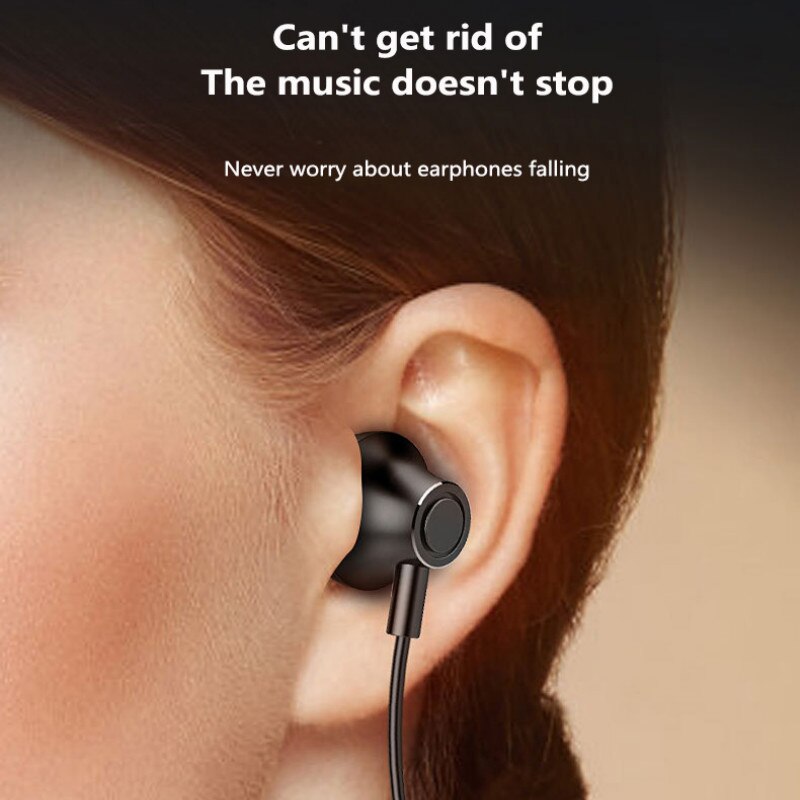 Magnetic Earphone Bluetooth Stereo Sports Headset Magnetic Wireless Earphone Neck Hanging Runing Headset Waterproof