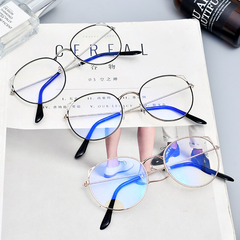 Computer Glasses Anti Blue Ray Glasses Blue Light Blocking Glasses Optical Eye Spectacle UV Blocking Gaming Filter Round Glasses