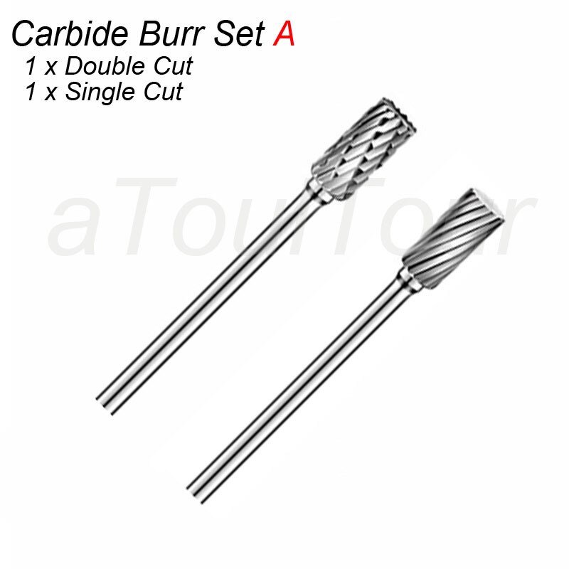 3mm Shank Cutter Tungsten Carbide Milling Cutter Bit Rotary Tool Burr Double Single Cut for Metal Wood Plastic Stone Grinding: Milling Bit Cutter A