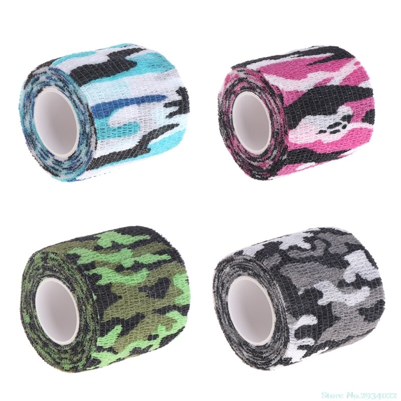 Multifunktionelt camouflagebånd klæbende rulleindpakning rulle udendørs beklædning elasticitet bandage 4 type