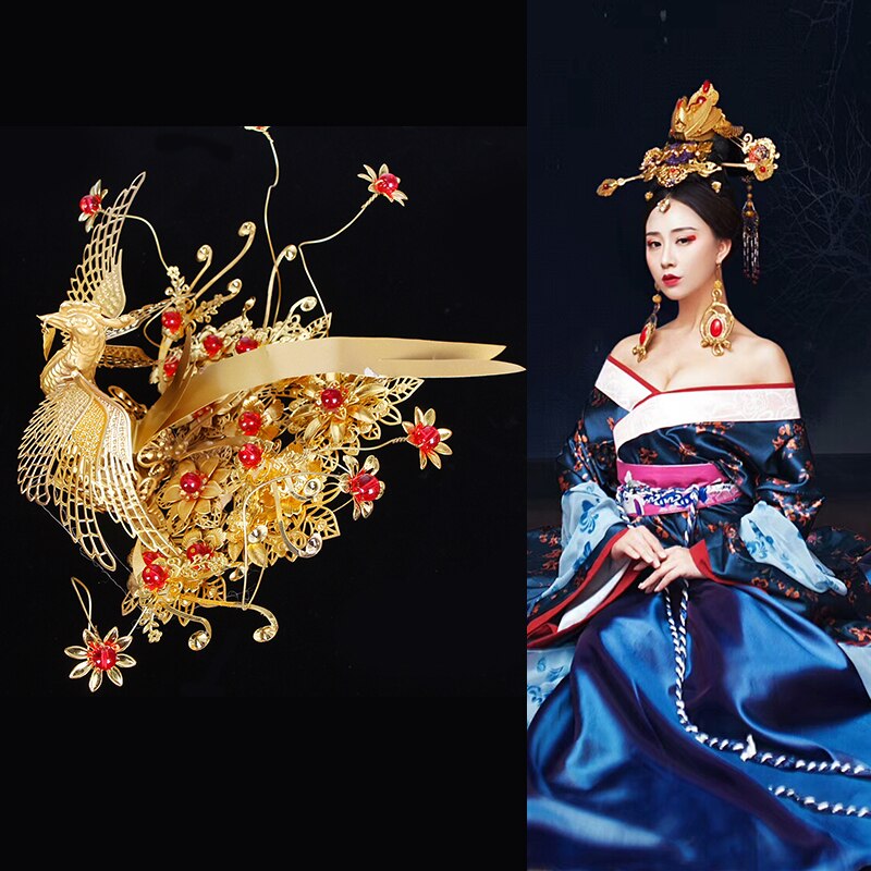 Qsj antiguo disfraz chino peluquería estilo antiguo imperial concubina Peluca de tocado: Hair 4