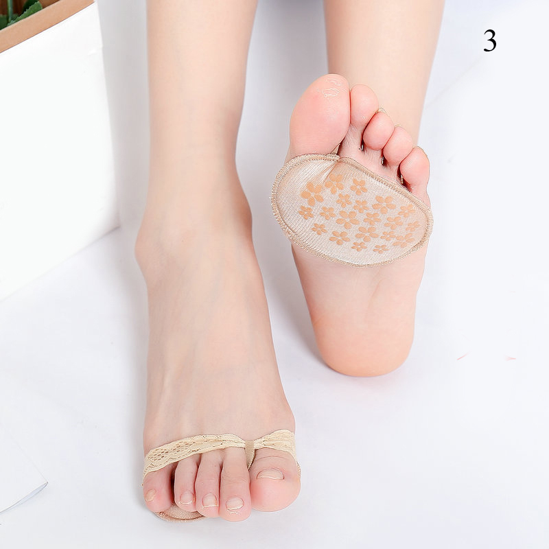 Summer Women Feet Toe Protect High heel half foot socks Lady Non-slip sweat No Show invisible toe socks: 6