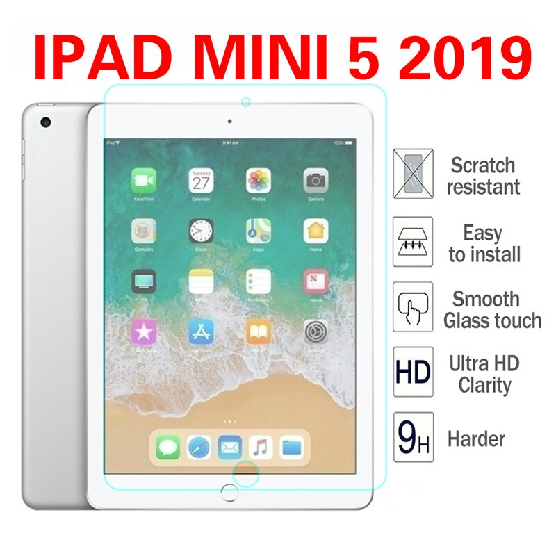 Tempered Glass Film Screen Protector for iPad 6th 5th Generation Air Air2 Pro 9.7 Protective Film Glass for ipad 5 6: IPAD MINI 5 2019