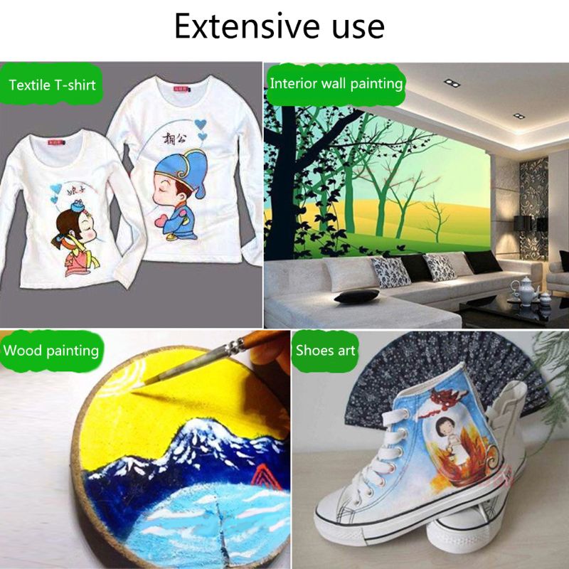 12 Colors 12ML Tube Acrylic Paint set Art Painting Drawing Tools For Kids DIY Water-resistant