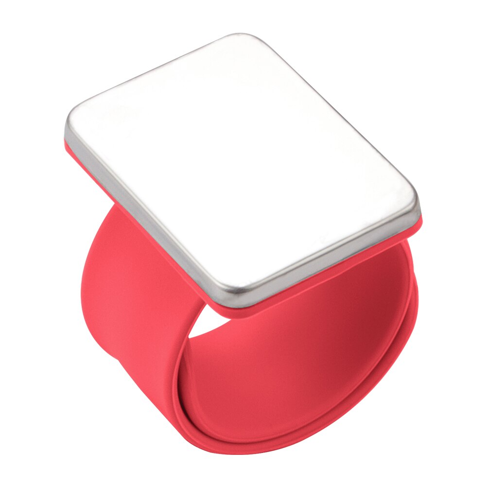 7 farver magnetisk nål aspirator silikone magnet armbånd magnetiske sy pins pinhynde diy gør sy forsyninger: Rosenrød
