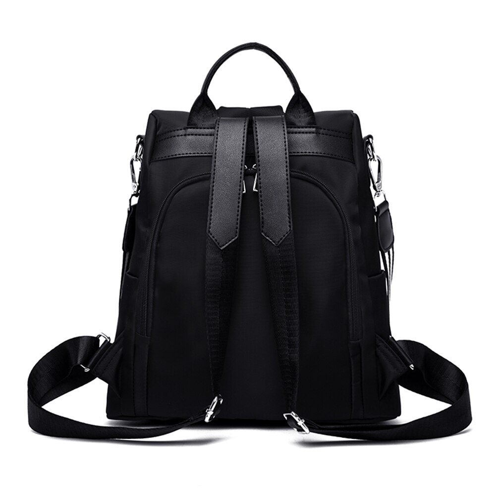 Frauen Schwarz Oxford Multi-funktion Rucksack Weibliche lässig Schule Schulter Tasche Mädchen Jahrgang Reise Anti-diebstahl Tornister