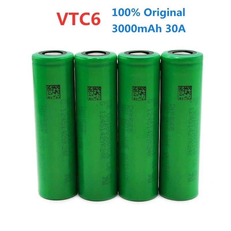 1-10pcs Original US18650 VTC6 Li-ion Rechargeable 18650 Battery for VTC6 30A 3000mah forSony Toys Tools Flashlight