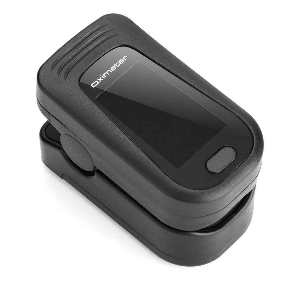 Finger Clip Oxymetrie Herz Bewertung Monitor Fingerspitze Blutdruck Oximeter ohne Batterie (Schwarz)