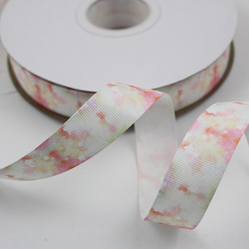 Ruban en organza imprimé, 9mm-75mm, dégradé de couleurs, 100 yards, bandeau en tissu: 22mm grosgrain2