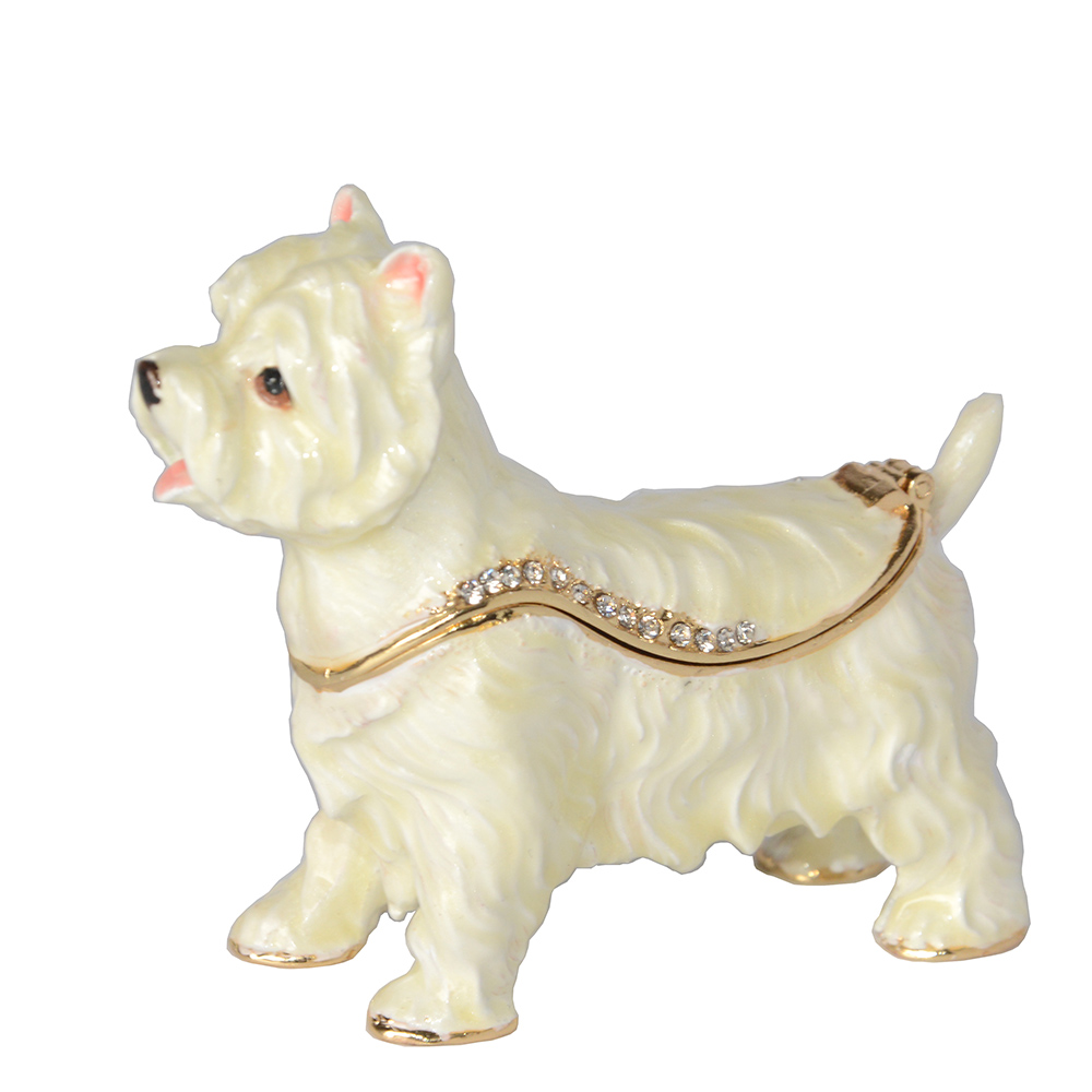 Westie Dog Trinket / Jewelry /Keepsake Box Dog Miniature Sculpture Birthday