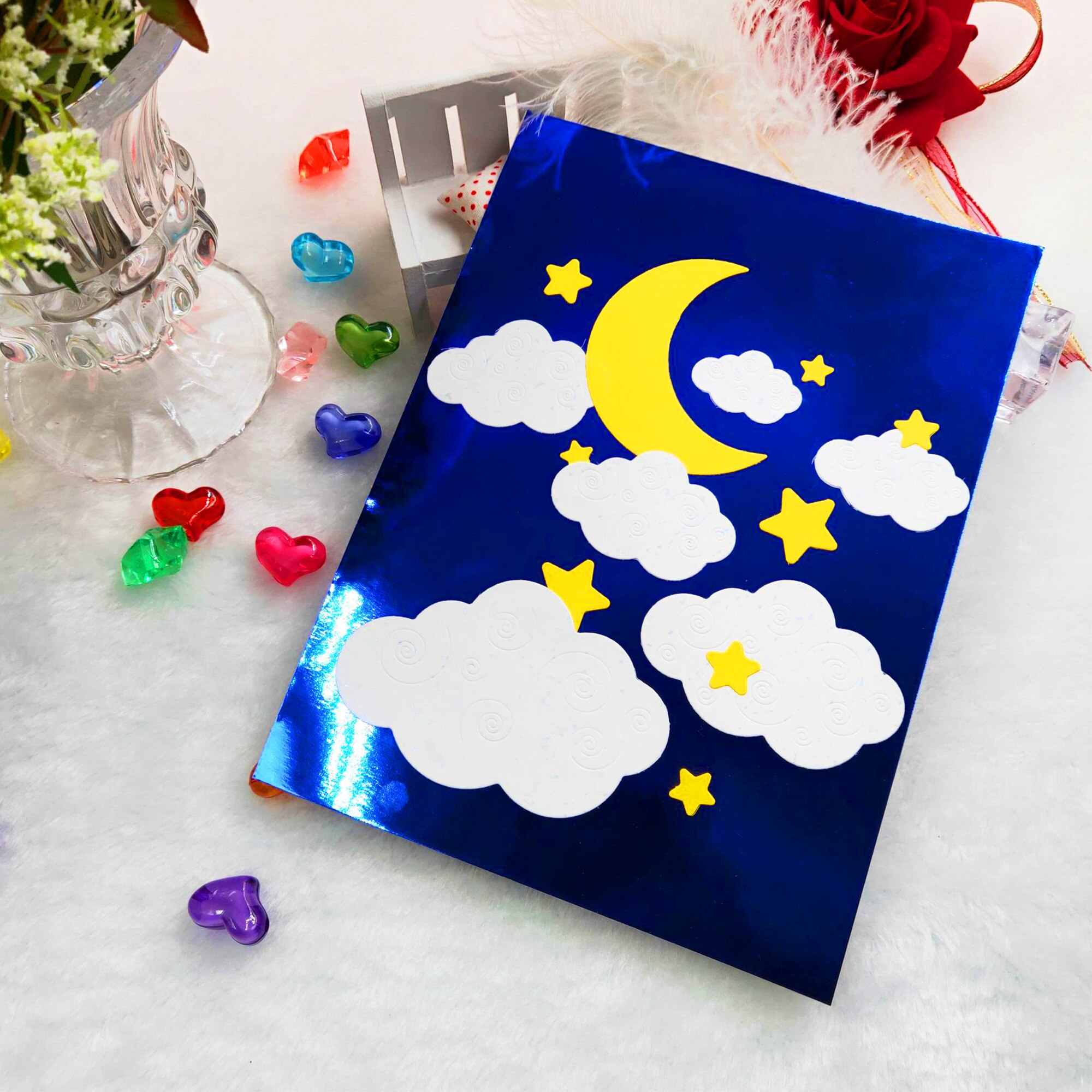Night Sky Metal Cutting Dies Moon Star Cloud Stencil for DIY Scrapbooking Paper Card Decorative Craft Embossing Die