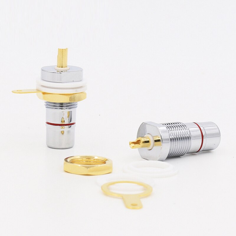 RCA Socket RCA female Panel Mount plug Rhodium Plated Audio Terminal RCA Panel Mount Chassis