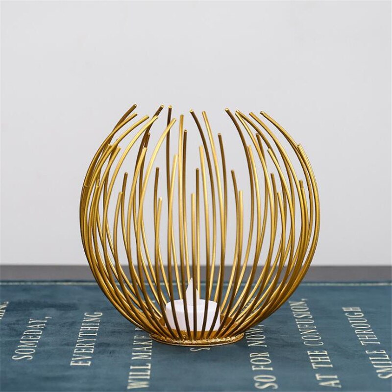 Scandinavische kaarsenhouder, geometrische metalen romantische tafeldecoratie, foto-accessoires, kaarsenhouder, kamerdecoratie, huisdecoratie