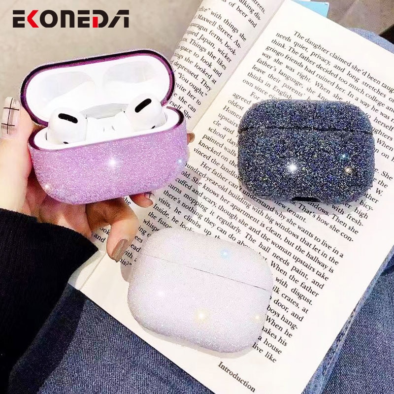 EKONEDA Bling Diamanti Di Lusso di Caso Per Airpods Caso di Colori Della Caramella Della Ragazza Della Copertura di Protezione Per Airpods 2 Airpods pro auricolare casi