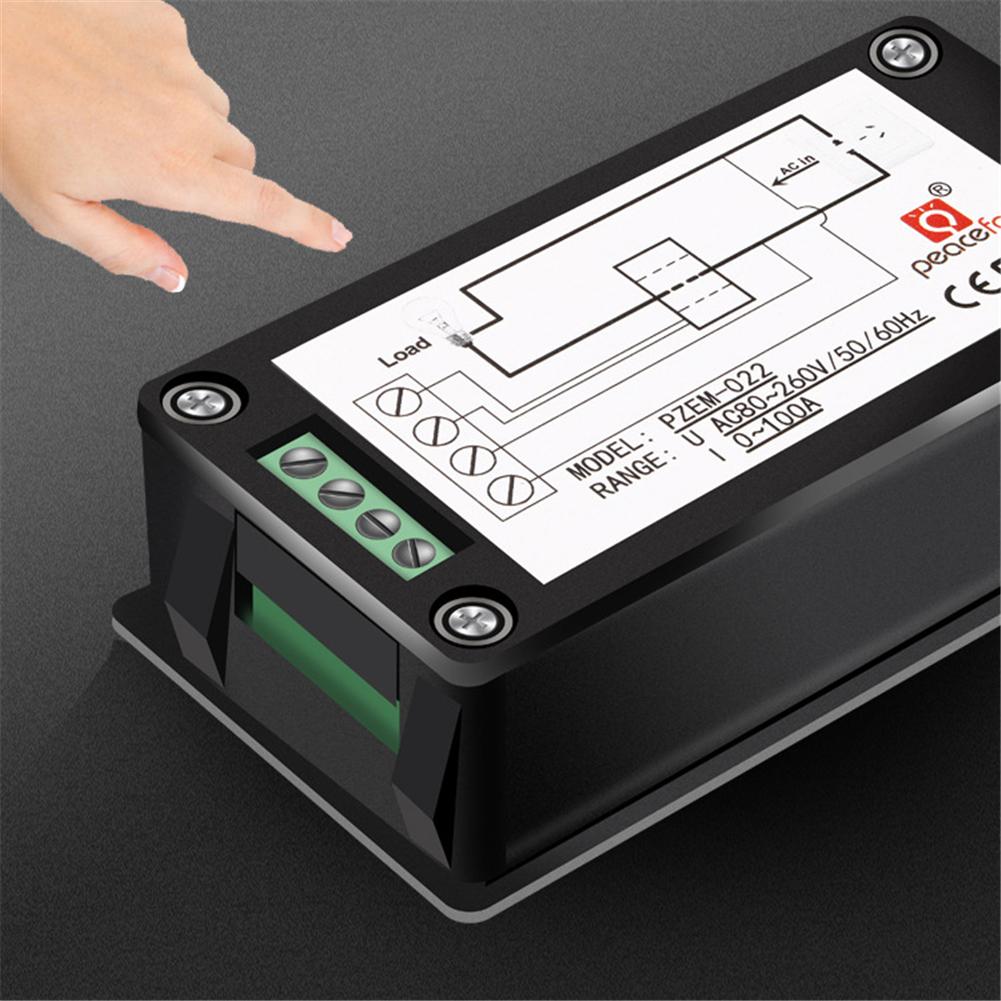 PZEM-022 AC Digital Anzeige Multimeter Energie Monitor Voltmeter Amperemeter Wattmeter Frequenz Meter Faktor Meter