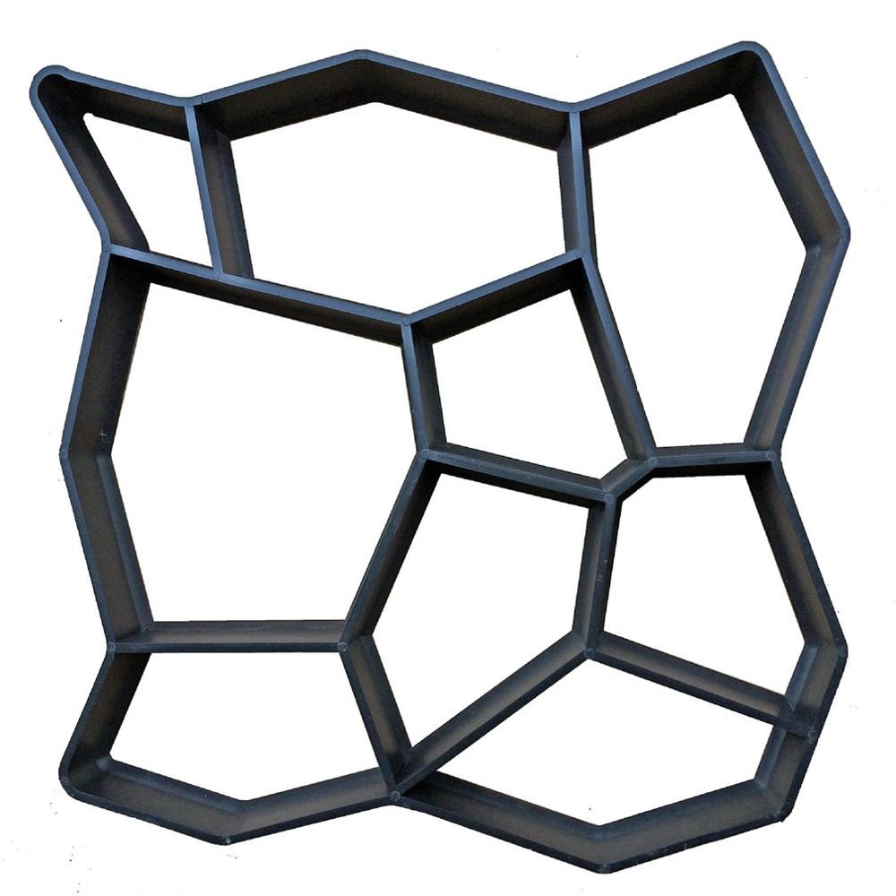 Garden Path Maker Mold Plastic DIY Path Maker Mold Reusable Concrete Mold Pavement Decoration Garden Stepping Stones Paving Mold