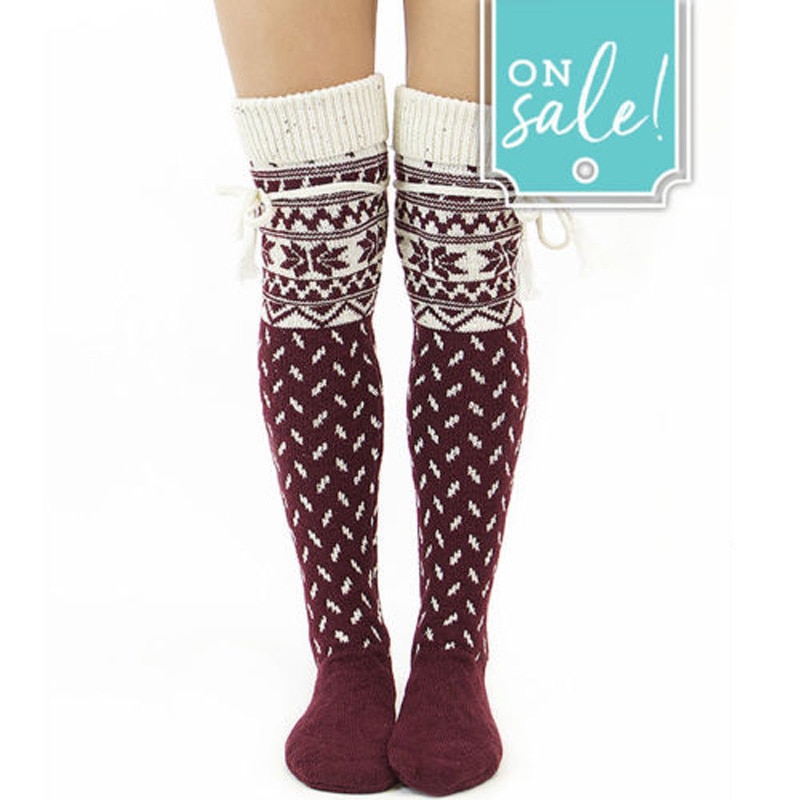 Über sterben Knie Socken sexy Warme Lange Baumwolle Strumpf Über Knie Strumpf Frauen Winter Knie Hohe Oberschenkel Gestrickte Strümpfe für damen