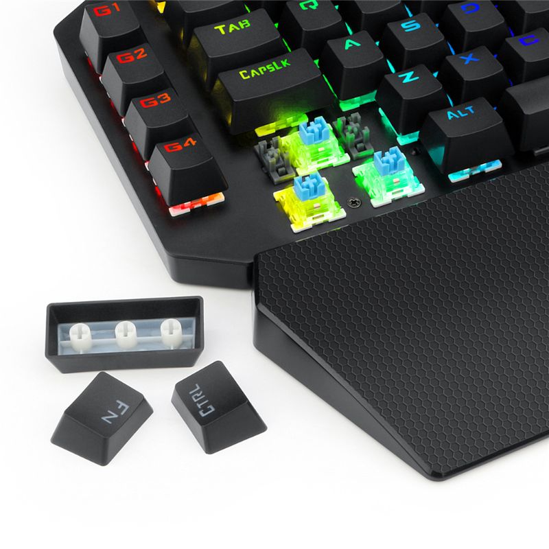 K700 One-hand Mechanical Gaming Keyboard RGB LED Backlight Outemu Switch Macro Defines 44 Keys Keyboard