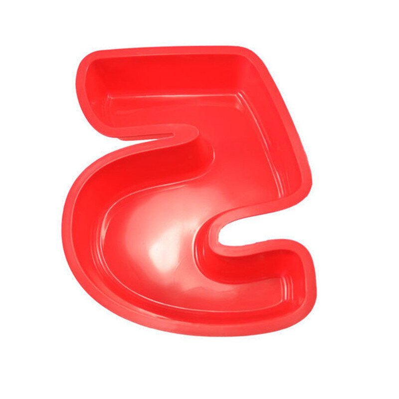 100% Food Grade Large Non-stick Silicone Number 5 Cake Mold Pan DIY Baking Tin Birthday Wedding Anniversary 5th Cake Mould