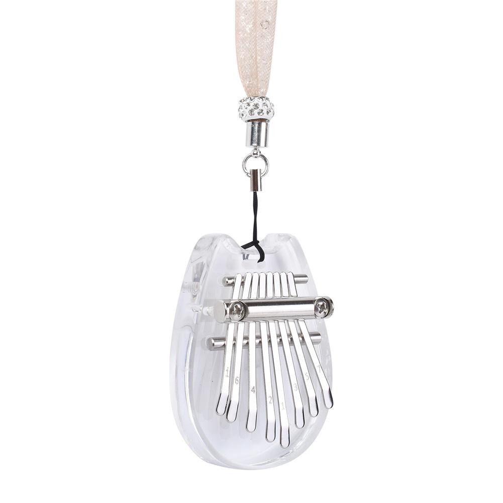 Portable Thumb Piano Crystal Kalimba Instrument 8 Keys Mini Thumb Piano Musical Instrument For Beginner