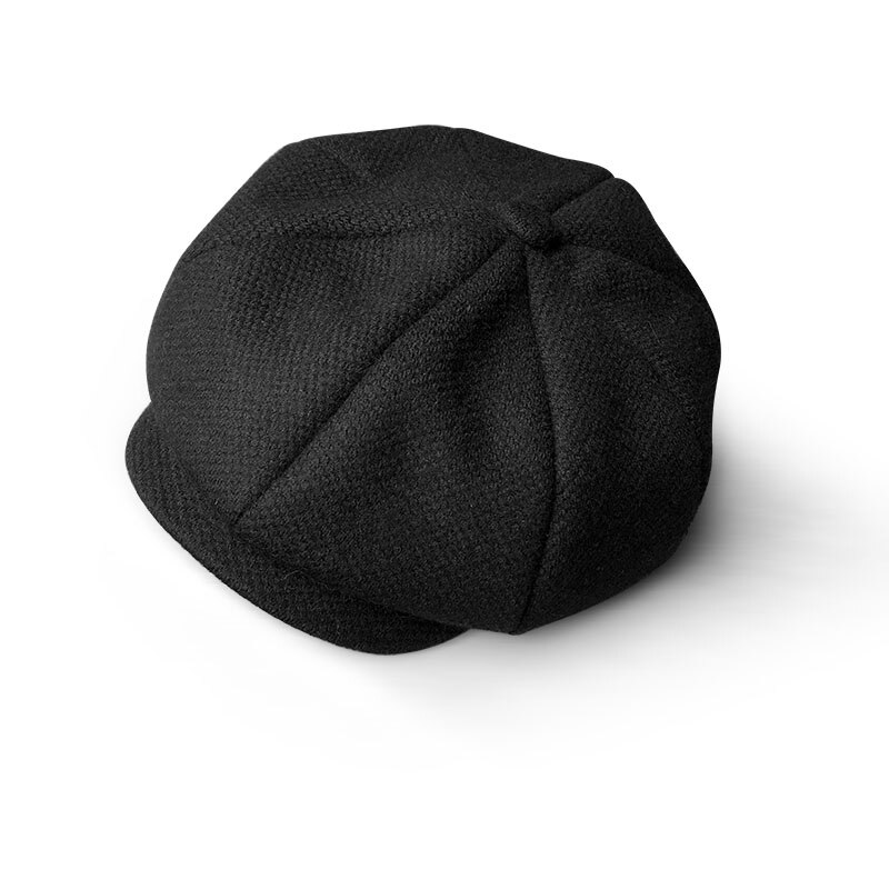 Men detective hat unisex black particles warm octagonal hat unisex autumn and winter newsboy hat retro flat Caps BLM298