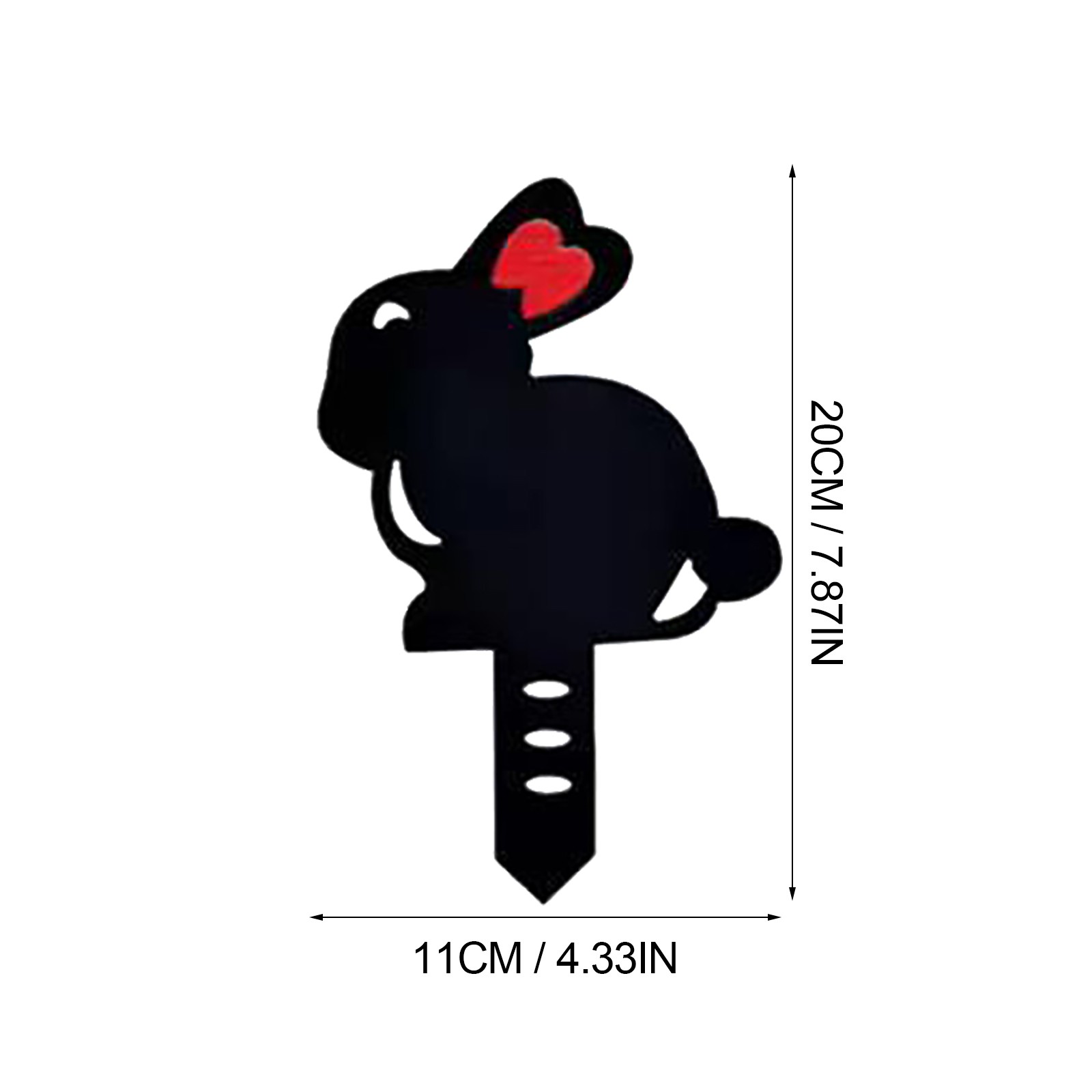 1PC Easter Bunny Wrought Iron Outdoor Garden Yard Lawn Metal Arts Decoration Rabbit-shaped Garden Insert Decorative Stakes: F