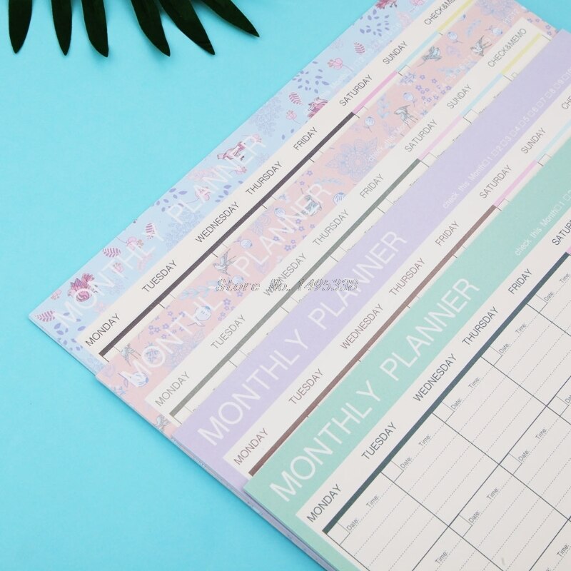 Monthly Paper Pad 20 Sheets DIY Planner Desk Agenda School Office Supplies