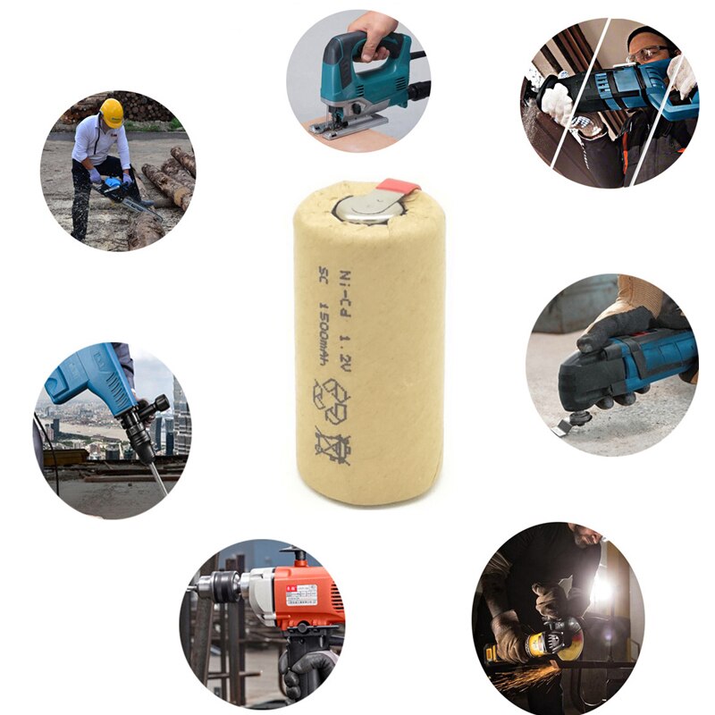 Ni-CD 1.2V SC1500mAh Sub C high power 10C rechargeable battery for Walkie talkie power tools cordless electric drill/Ni Cd 1.2V