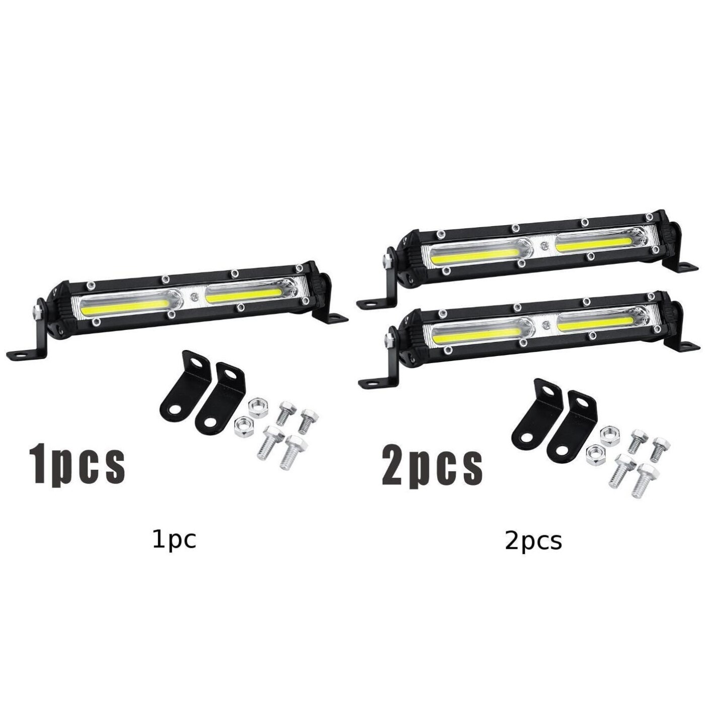 Slim Single-Row Work Light Bar 7 Inch 18W XHP LED Floodlight Beam Off-Road Mining SUV Truck Vehicles Auto Lights