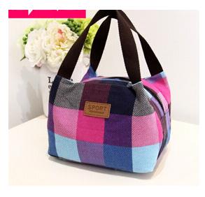 Koreaanse versie van de kleine frisse draagbare canvas handtas lunchtas handtas dames wilde stof mummie tas: Hemelsblauw