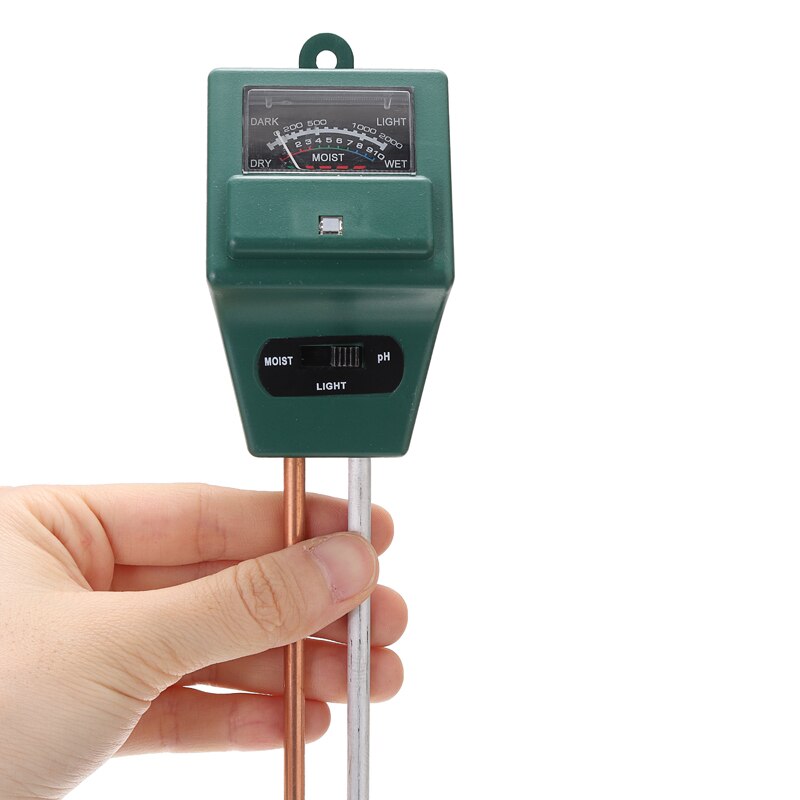 3 In 1 Digital PH Meter Soil Moisture Monitor Temperature Sunlight Tester Gardening Plants Farming PH Meters