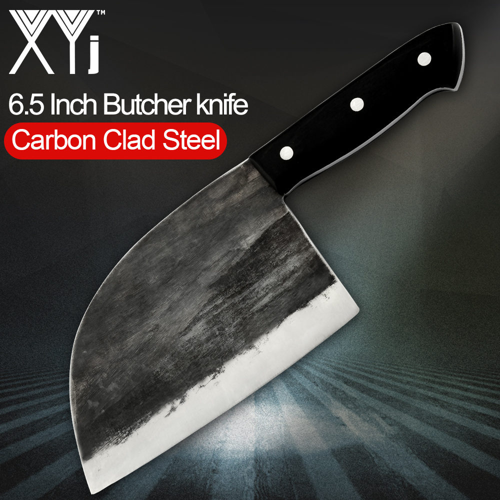 Xyj Volledige Tang Keukenmessen Handgemaakte Gesmeed Highcarbon Bekleed Staal Slagersmes Klassieke Stijl Keuken Koksmes Koken Tool: Butcher knife