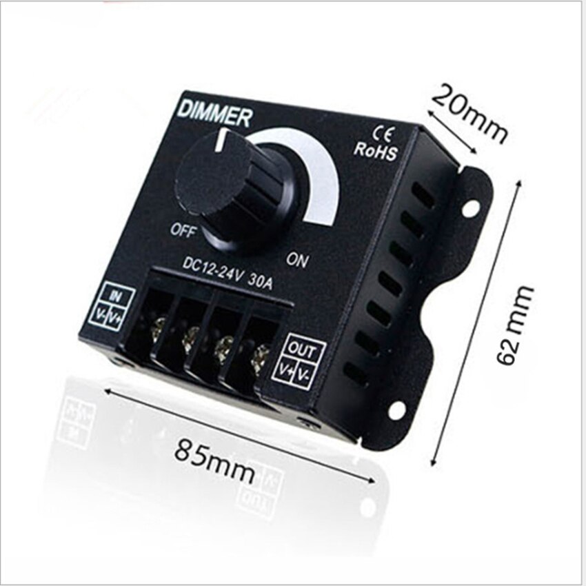LED Dimmer DC 12V-24V Beleuchtung Dimmen Controller 30A LED Helligkeit Regler Licht Dimmer Schalter für LEDs streifen Rohre Bars
