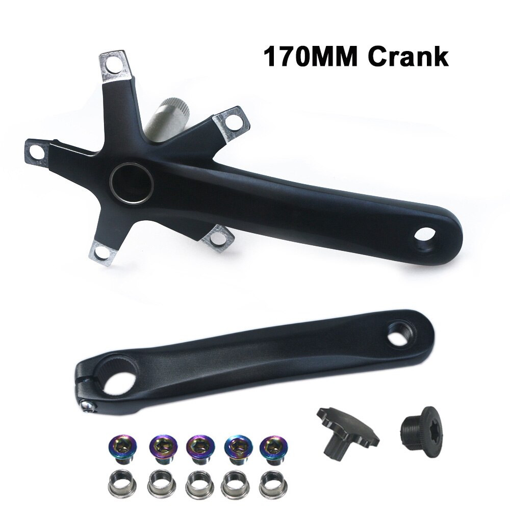 130BCD Fiets Crankstel 130 Bcd 152 165 170 Lengte Krukken Set Racefiets Hollow Integrale Crank Arm Vouwfiets Bb trapas: 170 Crank