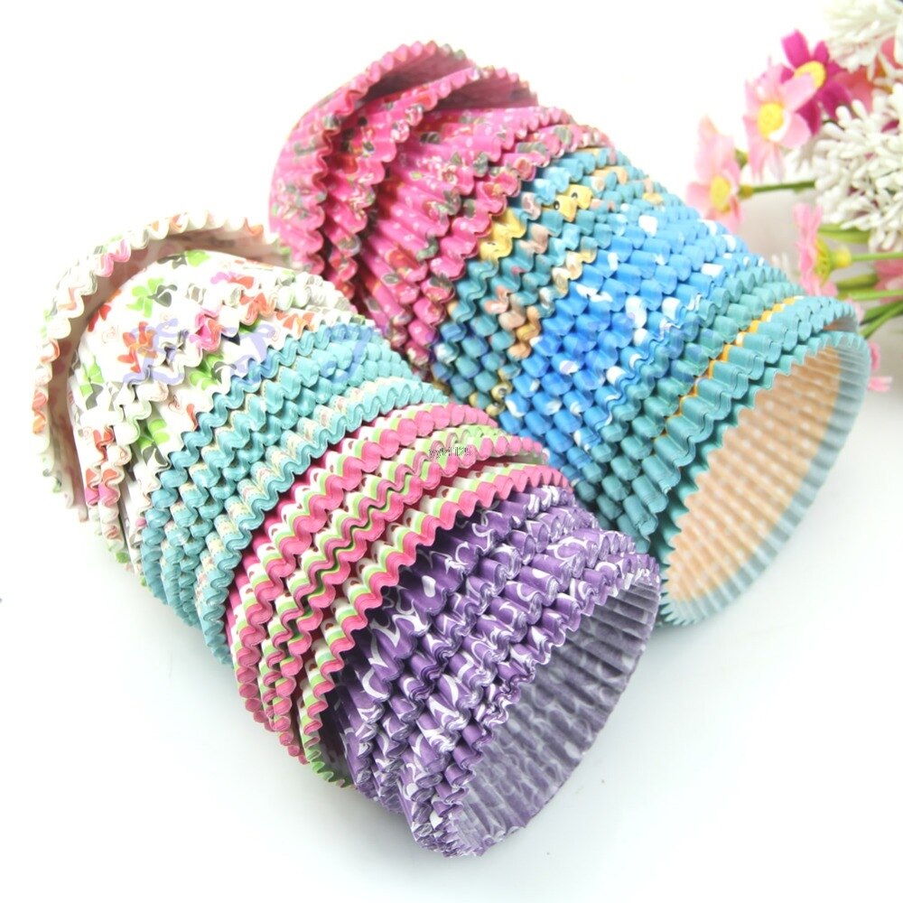100pcs Original Round Cake Paper Holds Greaseproof Baking Cupcake Cases YH65